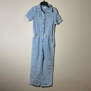 Girls Cat & Jack Denim Short Sleeve Jumpsuit